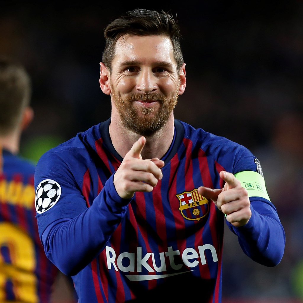 Uma foto do jogador Lionel Messi pelo barcelona