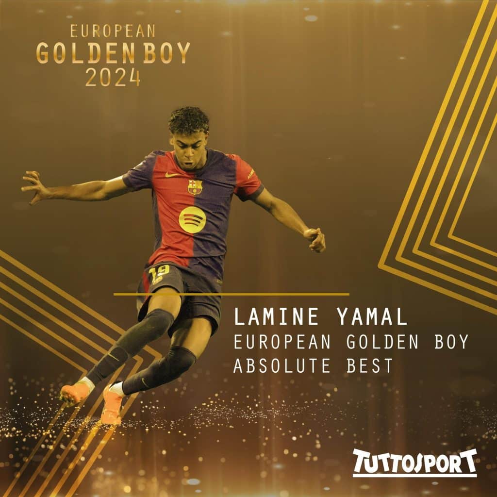 Uma foto do jogador Lamine Yamal